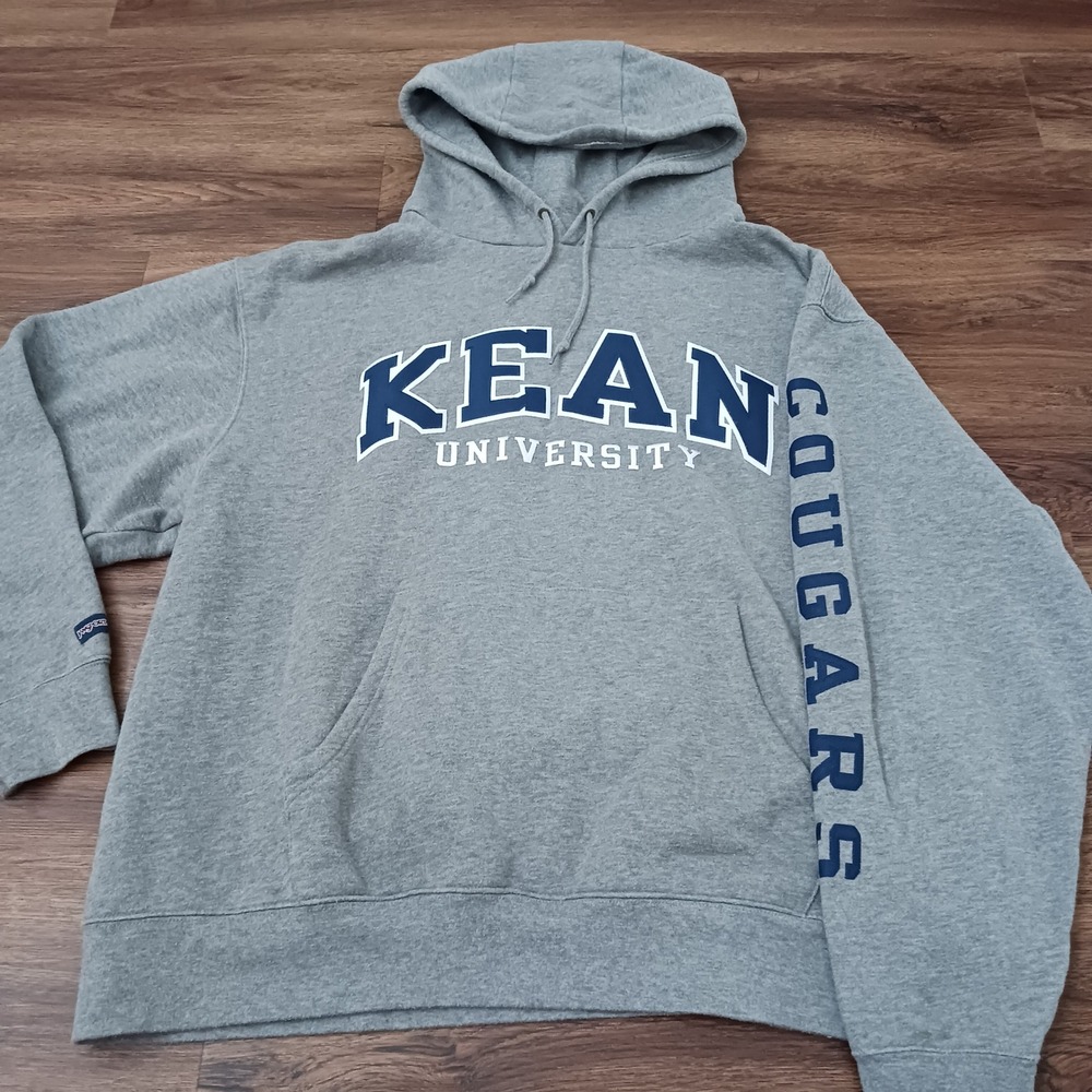JanSport Kean University NJ Cougars Hoodie Gray Sweatshirt Mens XXL